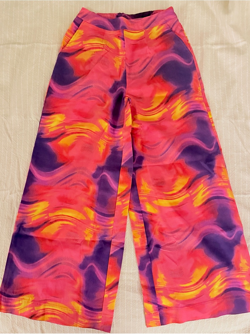 Megan|Renee Pink & Purple Wide-Leg Pants